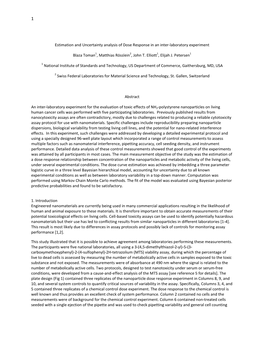 Estimation and Uncertainty Analysis of Dose Response in an Inter-Laboratory Experiment