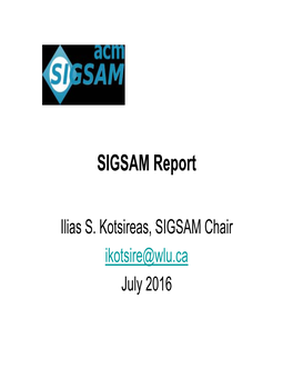 Chair's Report