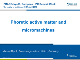 Phoretic Active Matter and Micromachines