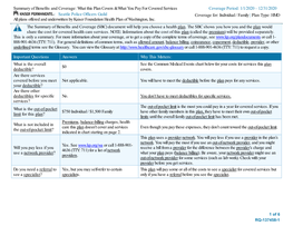 Plan Type: HMO Summary of Benefits and Coverage