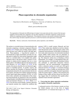 Phase-Separation in Chromatin Organization