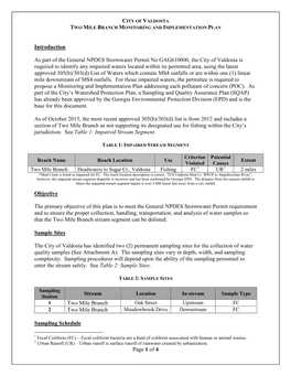 Of 4 Introduction As Part of the General NPDES Stormwater Permit No