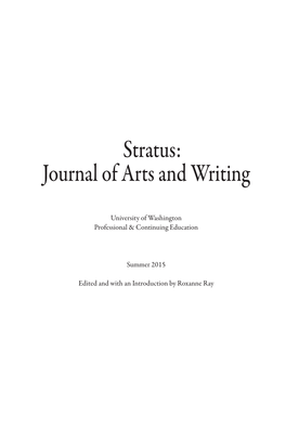 Stratus: Journal of Arts and Writing
