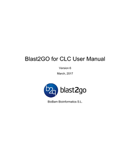 Blast2go for CLC User Manual