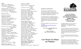 Low Water-Use Plants