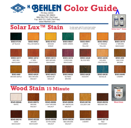 Behlen Color Chart