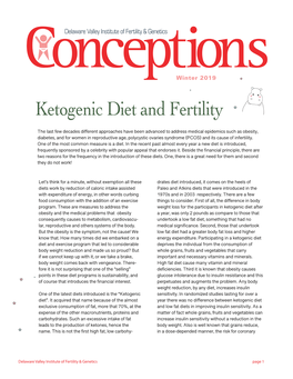Ketogenic Diet and Fertility