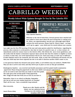 Cabrillo Weekly