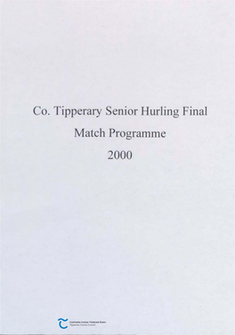 Co. Tipperary Senior Hurling Final Match Programme 2000