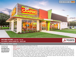 Pollo Campero | CORPORATE GROUND LEASE – Absolute Nnn