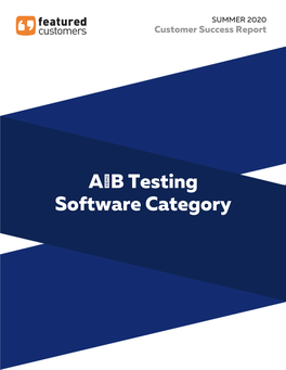 SUMMER 2020 A/B Testing Software Category