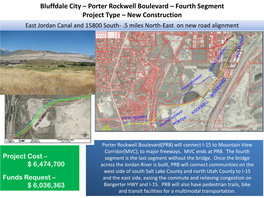 Bluffdale City – Porter Rockwell Boulevard – Fourth Segment