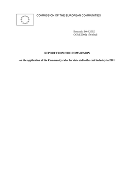 176 Final REPORT from the COMMISSION on the Application Of