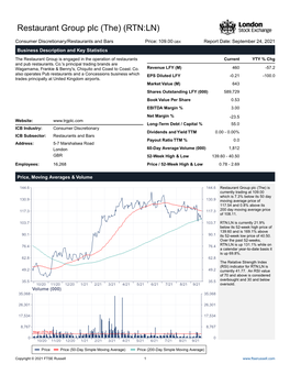 Restaurant Group Plc (The) (RTN:LN)