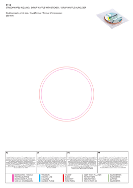 5112 Stroopwafel in Zakje / Syrup Waffle with Sticker / Sirup Waffle Aufkleber