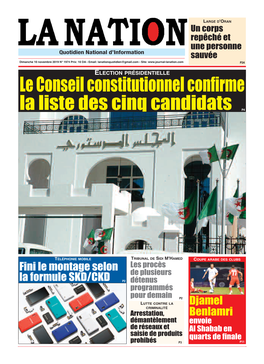 Le Conseil Constitutionnel Confirme La Liste Des Cinq Candidats P4