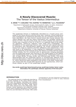 A Newly Discovered Muscle: the Tensor of the Vastus Intermedius