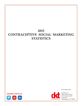 2015 Contraceptive Social Marketing Statistics