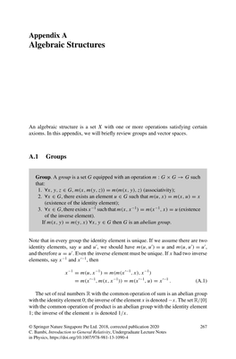 Algebraic Structures