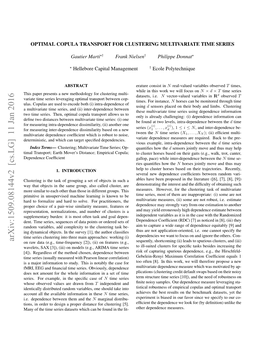 Optimal Copula Transport for Clustering Multivariate Time Series