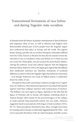 Race and the Yugoslav Region