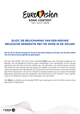Eliot, De Belichaming Van Een Nieuwe Belgische Generatie Met De Wind in De Zeilen!