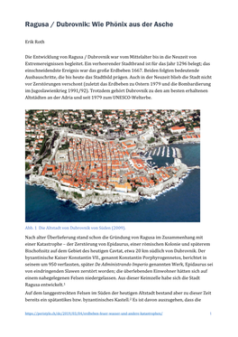 Ragusa / Dubrovnik: Wie Phönix Aus Der Asche