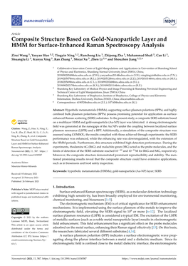 Composite Structure Based on Gold-Nanoparticle Layer and HMM for Surface-Enhanced Raman Spectroscopy Analysis