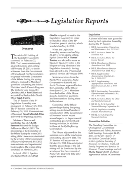 Legislative Reports