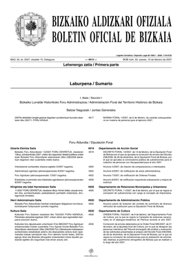 Bizkaiko Aldizkari Ofiziala Boletin Oficial De Bizkaia