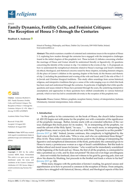 The Reception of Hosea 1–3 Through the Centuries