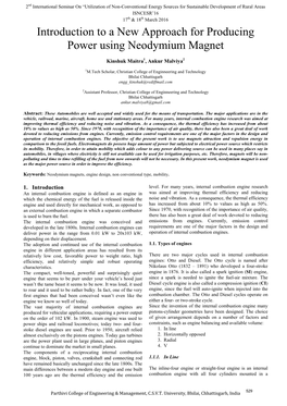 Introduction to a New Approach for Producing Power Using Neodymium Magnet