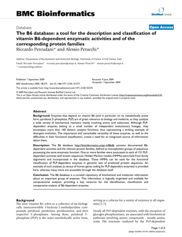 BMC Bioinformatics Biomed Central