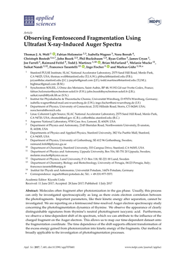 Observing Femtosecond Fragmentation Using Ultrafast X-Ray-Induced Auger Spectra