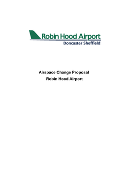 Airspace Change Proposal Robin Hood Airport