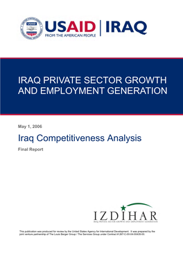 Iraq Private Sector Growth and Employment Generation