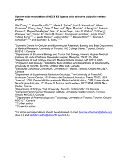 System-Wide Modulation of HECT E3 Ligases with Selective Ubiquitin Variant Probes