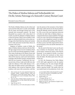 The Dukes of Medina Sidonia and Netherlandish Art: on the Artistic Patronage of a Sixteenth-Century Iberian Court