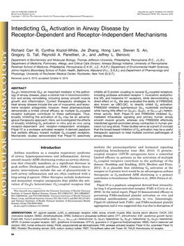 Interdicting Gq Activation in Airway Disease by Receptor-Dependent and Receptor-Independent Mechanisms