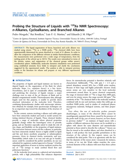 N‑Alkanes, Cycloalkanes, and Branched Alkanes † † ‡ † Pedro Morgado, Rui Bonifacio,́ Luís F