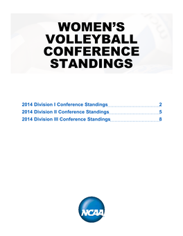 Women's Volleyball Conference Standings