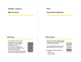 CSC458 - Lecture 3 Part 1