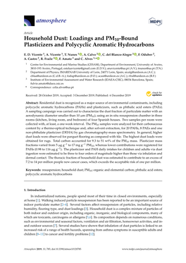 Household Dust: Loadings and PM10-Bound Plasticizers and Polycyclic Aromatic Hydrocarbons