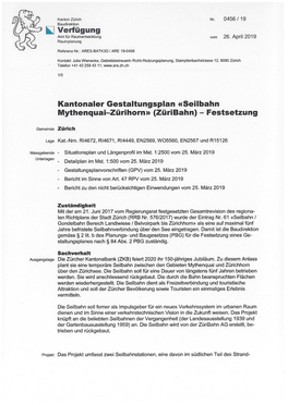 Kantonaler Gestaltungsplan «Seilbahn Mythenqual-Zürlhorn» (Züribahn) - Festsetzung