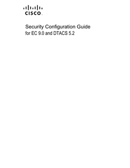 Security Configuration Guide for EC 9.0 and DTACS 5.2