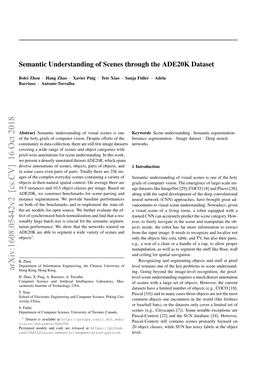 Semantic Understanding of Scenes Through the ADE20K Dataset