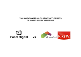 Valg Av Leverandør Av Tv- Og Internett