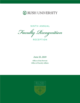 Faculty Recognition RECEPTION