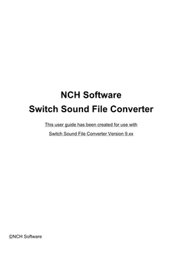 NCH Software Switch Sound File Converter