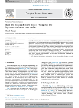 Rigid and Non-Rigid Micro-Plates: Philippines and Myanmar-Andaman Case